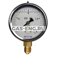 Манометр виброустойчивый Экомера МД93-63мм, гидрозаполненный, подключение снизу G 1/4", Эко-М купить в интернет-магазине промышленного оборудования в Санкт-Петербурге