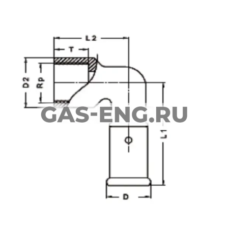 Угольник-пресс 90° ВР, латунь, Henco купить в интернет-магазине промышленного оборудования в Санкт-Петербурге