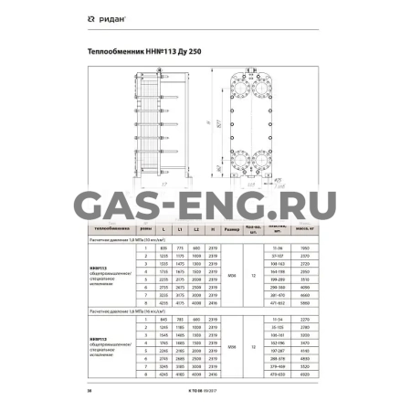 Разборный пластинчатый теплообменник НН№113, Ридан купить в интернет-магазине промышленного оборудования в Санкт-Петербурге