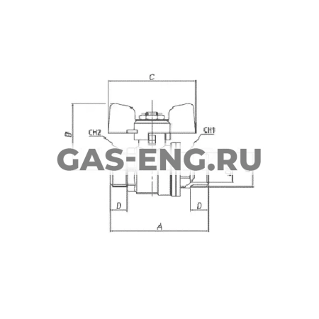 Шаровой латунный кран НР-НР полнопроходной, ручка-бабочка, Ду 15-25 Ру 40-64, Bugatti серии 327 Oregon купить в интернет-магазине промышленного оборудования в Санкт-Петербурге