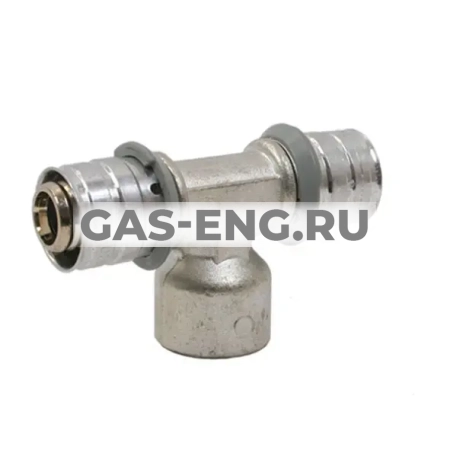 Тройник-пресс S-Press (Plus) с внутренней резьбой латунный, Uponor MLC купить в интернет-магазине промышленного оборудования в Санкт-Петербурге