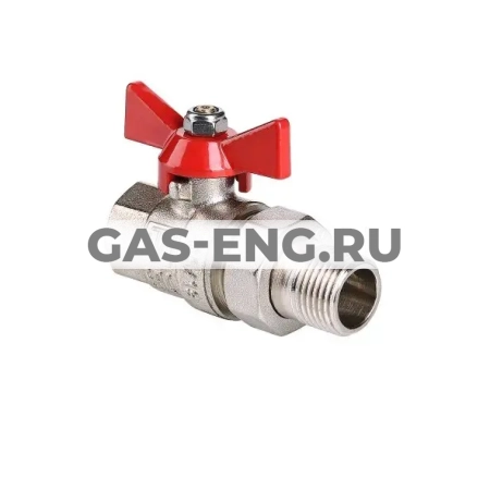 Шаровой латунный кран BASE с полусгоном  ВР-НР, рукоятка бабочка, Valtec купить в интернет-магазине промышленного оборудования в Санкт-Петербурге