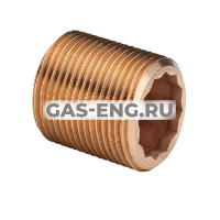 Ниппель удлиненный, сплошная резьба, бронзовый, модель 3535, Viega купить в интернет-магазине промышленного оборудования в Санкт-Петербурге