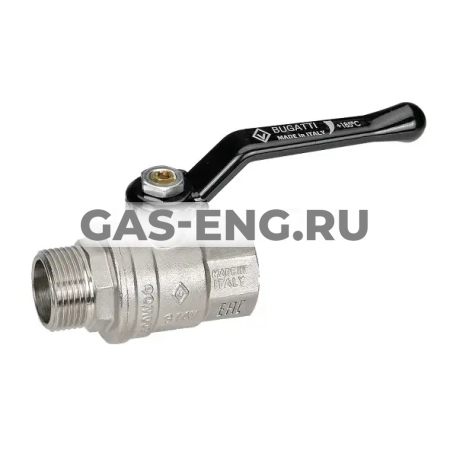 Шаровой латунный кран НР-ВР полнопроходной, с рукояткой, Ду 15-50 Ру 25-64, Bugatti серии 305 Oregon купить в интернет-магазине промышленного оборудования в Санкт-Петербурге