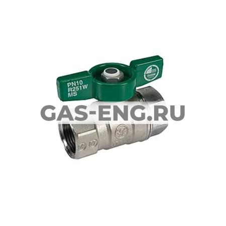 Шаровой кран латунный ВР-ВР, стандартнопроходной, ручка-бабочка, Ду 10-32, Ру 35-42, R251W, Giacomini купить в интернет-магазине промышленного оборудования в Санкт-Петербурге