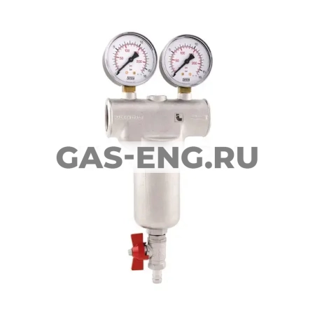 Фильтр промывной никелированная латунь ВР, с 2-мя манометрами 300мкм, Multi-Fit, Itap 189 купить в интернет-магазине промышленного оборудования в Санкт-Петербурге