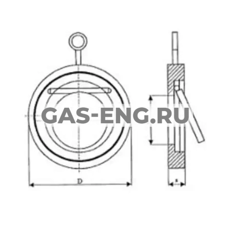 Обратный клапан межфланцевый, тип КН210 купить в интернет-магазине промышленного оборудования в Санкт-Петербурге