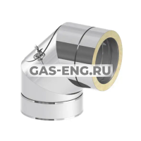 Колено 90° для дымохода с лючком ревизии для газа и жидкого топлива, Jeremias EDW19 купить в интернет-магазине промышленного оборудования в Санкт-Петербурге