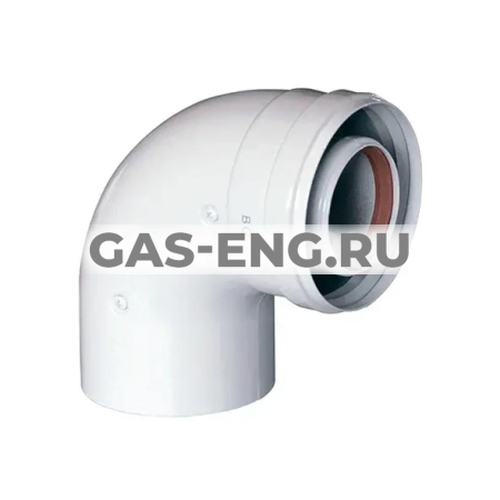 Коаксиальный отвод 90° для промежуточных участков, Baxi купить в интернет-магазине промышленного оборудования в Санкт-Петербурге
