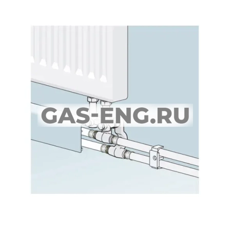 Комплект плинтусного подключения для радиаторов 20x1/2", alpex-duo, Frankische купить в интернет-магазине промышленного оборудования в Санкт-Петербурге