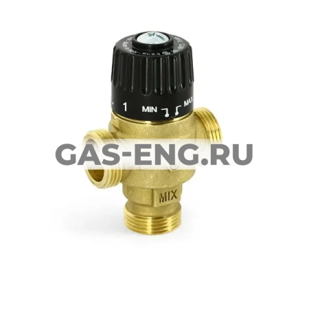 Термостатический трехходовой смесительный клапан, смешение в центр, Uni-Fitt купить в интернет-магазине промышленного оборудования в Санкт-Петербурге