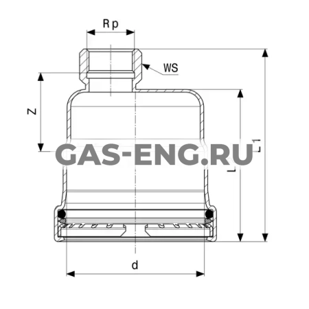 Заглушка Sanpress Inox XL с SC-Contur, модель 2356XL, Viega купить в интернет-магазине промышленного оборудования в Санкт-Петербурге Заглушка Sanpress Inox XL с SC-Contur, модель 2356XL, Viega купить в интернет-магазине промышленного оборудования в Санкт-Петербурге