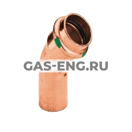 Угол пресс 45° медь Profipress с SC-Contur, модель 2426.1, Viega купить в интернет-магазине промышленного оборудования в Санкт-Петербурге Угол пресс 45° медь Profipress с SC-Contur, модель 2426.1, Viega купить в интернет-магазине промышленного оборудования в Санкт-Петербурге