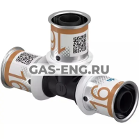 Тройник-пресс S-Press Plus PPSU равнопроходной, черный, Uponor MLC купить в интернет-магазине промышленного оборудования в Санкт-Петербурге