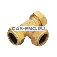 Тройник компрессионный латунный для медных труб купить в интернет-магазине промышленного оборудования в Санкт-Петербурге