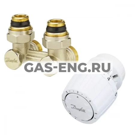 Комплект терморегулятора RLV-KB/RTR 7090, угловой, Danfoss купить в интернет-магазине промышленного оборудования в Санкт-Петербурге