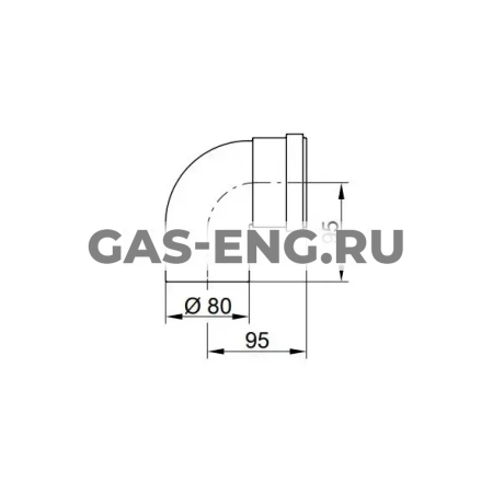 Колено дымохода 90°, Viessmann купить в интернет-магазине промышленного оборудования в Санкт-Петербурге