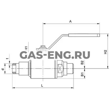 Шаровой стальной кран для газа сварка/сварка полнопроходной, с рукояткой, Ду 15-80 Ру 16, серия 70.112, Broen Ballomax купить в интернет-магазине промышленного оборудования в Санкт-Петербурге