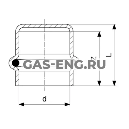 Заглушка Sanpress Inox с SC-Contur ВПр, модель 2356, Viega купить в интернет-магазине промышленного оборудования в Санкт-Петербурге