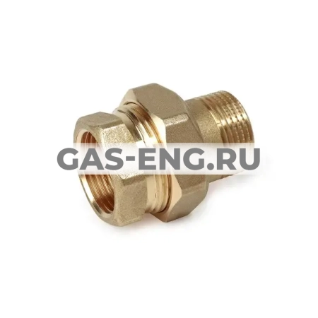 Разъемное соединение прямое ВР/НР латунное, нехромированное, R18, Giacomini купить в интернет-магазине промышленного оборудования в Санкт-Петербурге