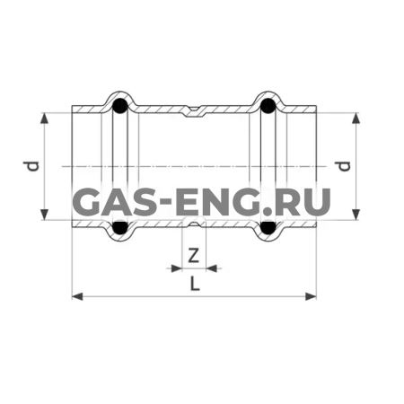Муфта Sanpress Inox с SC-Contur ВПр-ВПр, модель 2315, Viega купить в интернет-магазине промышленного оборудования в Санкт-Петербурге Муфта Sanpress Inox с SC-Contur ВПр-ВПр, модель 2315, Viega купить в интернет-магазине промышленного оборудования в Санкт-Петербурге