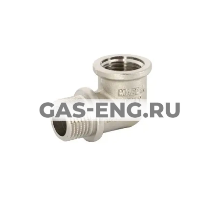 Угол НР-ВР с упором никелированный, Uni-Fitt купить в интернет-магазине промышленного оборудования в Санкт-Петербурге