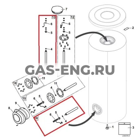 Магниевый анод Ду 33 мм, длина 420 мм, в сборе, De Dietrich купить в интернет-магазине промышленного оборудования в Санкт-Петербурге
