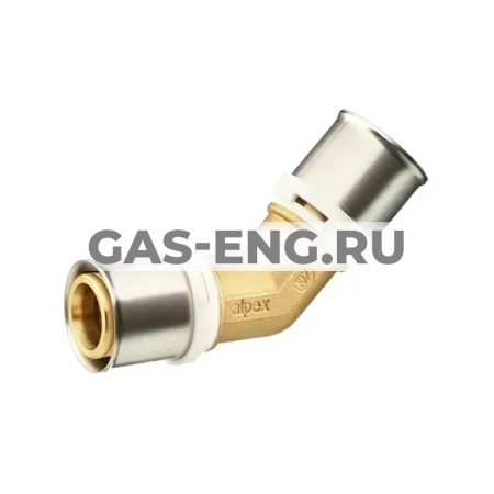 Угольник-пресс 45° alpex латунь, Frankische купить в интернет-магазине промышленного оборудования в Санкт-Петербурге