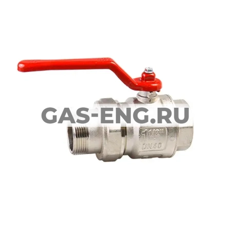 Шаровой латунный кран ВР-НР полнопроходной, ручка-рычаг, со сгоном, Ду 40-50 Ру 40-50, Itap Ideal 098 купить в интернет-магазине промышленного оборудования в Санкт-Петербурге