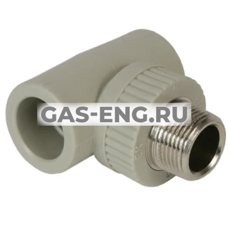 Тройник PPR с наружной резьбой, СЕРЫЙ, Pro Aqua купить в интернет-магазине промышленного оборудования в Санкт-Петербурге