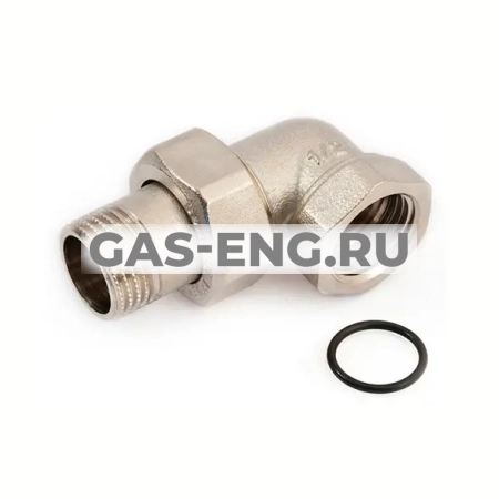 Разъемное соединение никелированное угловое ВР/НР, General Fittings купить в интернет-магазине промышленного оборудования в Санкт-Петербурге