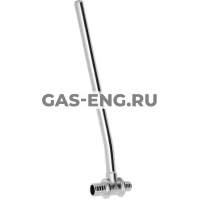 Тройник Push проходной с никелированной трубкой Cu15 для радиаторного соединения, KAN-therm купить в интернет-магазине промышленного оборудования в Санкт-Петербурге