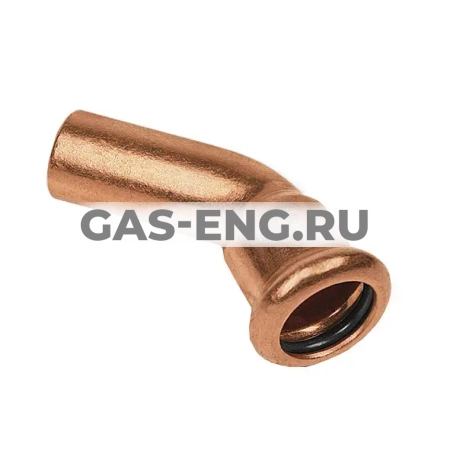 Угольник-пресс однораструбный 45° медь, тип 6040, Sanha купить в интернет-магазине промышленного оборудования в Санкт-Петербурге