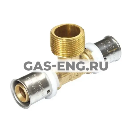 Тройник-пресс alpex с наружной резьбой, латунный, Frankische купить в интернет-магазине промышленного оборудования в Санкт-Петербурге