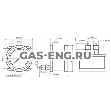 Манометры железнодорожные МП-2, МП-2 (диск) купить в интернет-магазине промышленного оборудования в Санкт-Петербурге