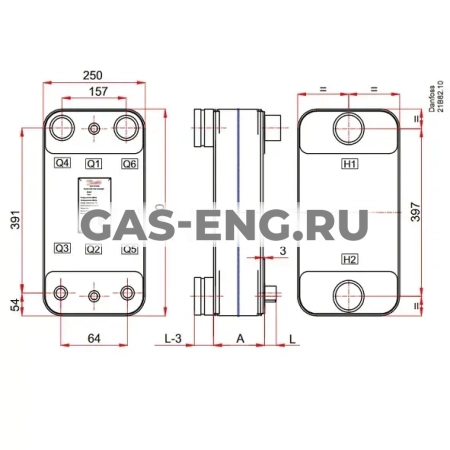 Паяный пластинчатый теплообменник B3-113, Danfoss купить в интернет-магазине промышленного оборудования в Санкт-Петербурге