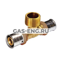 Тройник-пресс с наружной резьбой латунный, Sanha купить в интернет-магазине промышленного оборудования в Санкт-Петербурге