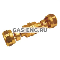 Зажимной резьбовой фитинг двухсторонний свинчиваемый, KAN-therm Push купить в интернет-магазине промышленного оборудования в Санкт-Петербурге