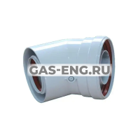 Отвод 45° для концентрической дымовой трубы DN60/100, для CGG/FGG, Wolf купить в интернет-магазине промышленного оборудования в Санкт-Петербурге