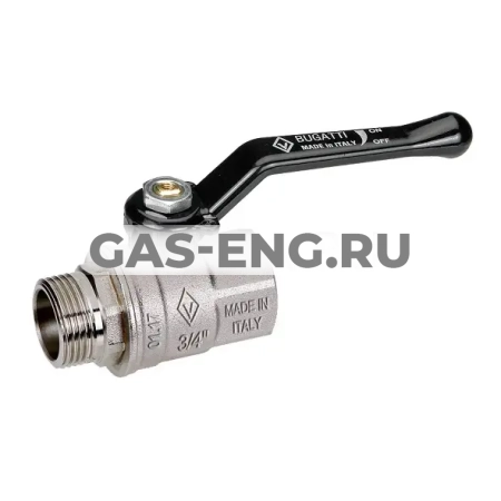 Шаровой латунный кран НР-ВР, с рукояткой, Ду 15-50 Ру 20-50, Bugatti серии 915 New Jersey купить в интернет-магазине промышленного оборудования в Санкт-Петербурге