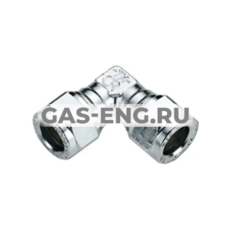 Угольник компрессионный хромированный, Tiemme купить в интернет-магазине промышленного оборудования в Санкт-Петербурге