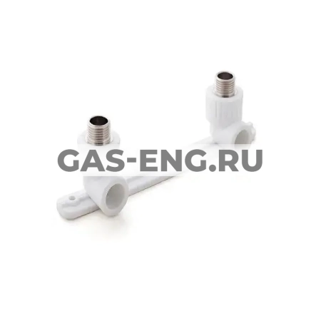 Угольник PPR 90° комбинированный с креплением двойной (под смеситель) НР, RTP (РосТурПласт) купить в интернет-магазине промышленного оборудования в Санкт-Петербурге