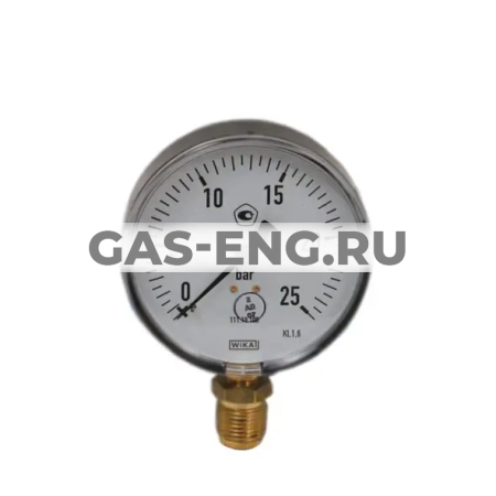 Манометр, тип 111.10, исполнение en 837-1, подключение снизу (корпус - пластик), Wika купить в интернет-магазине промышленного оборудования в Санкт-Петербурге