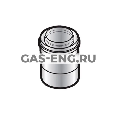 Переходник коаксиального дымохода с DN 100/150 мм на 110/150 мм, De Dietrich купить в интернет-магазине промышленного оборудования в Санкт-Петербурге