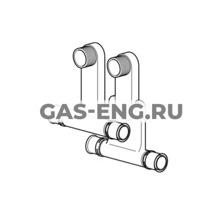 Комплект плинтусного подключения для радиаторов 20x1/2", alpex-duo, Frankische купить в интернет-магазине промышленного оборудования в Санкт-Петербурге