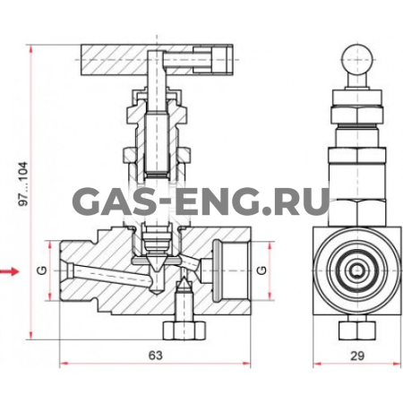 Игольчатый запорный клапан купить в интернет-магазине промышленного оборудования в Санкт-Петербурге