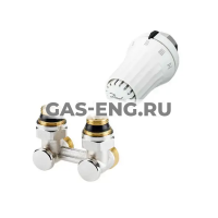 Комплект радиаторного терморегулятора RAE-K, RLV-S угловой, с переходниками, Danfoss купить в интернет-магазине промышленного оборудования в Санкт-Петербурге