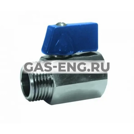 Шаровой кран стальной, Ду 8мм, Ру 63, НР-ВР, резьба BSPT, рукоятка-бабочка, GENEBRE купить в интернет-магазине промышленного оборудования в Санкт-Петербурге