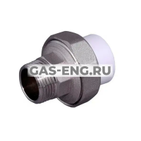 Муфта PPR комбинированная, разъемная, с наружной резьбой, БЕЛЫЙ, Pro Aqua купить в интернет-магазине промышленного оборудования в Санкт-Петербурге Муфта PPR комбинированная, разъемная, с наружной резьбой, БЕЛЫЙ, Pro Aqua купить в интернет-магазине промышленного оборудования в Санкт-Петербурге