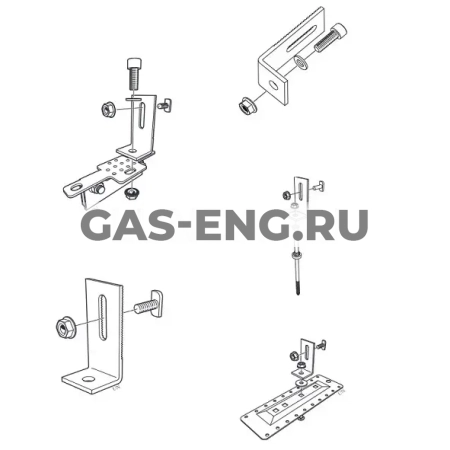 Комплект для крепления солнечных панелей к кровле, NIBE купить в интернет-магазине промышленного оборудования в Санкт-Петербурге